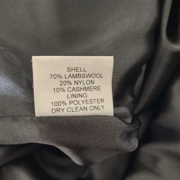 Kristen Blake Lambs Wool Cashmere Maxi Black Coat- Size 12 - Picture 10 of 11